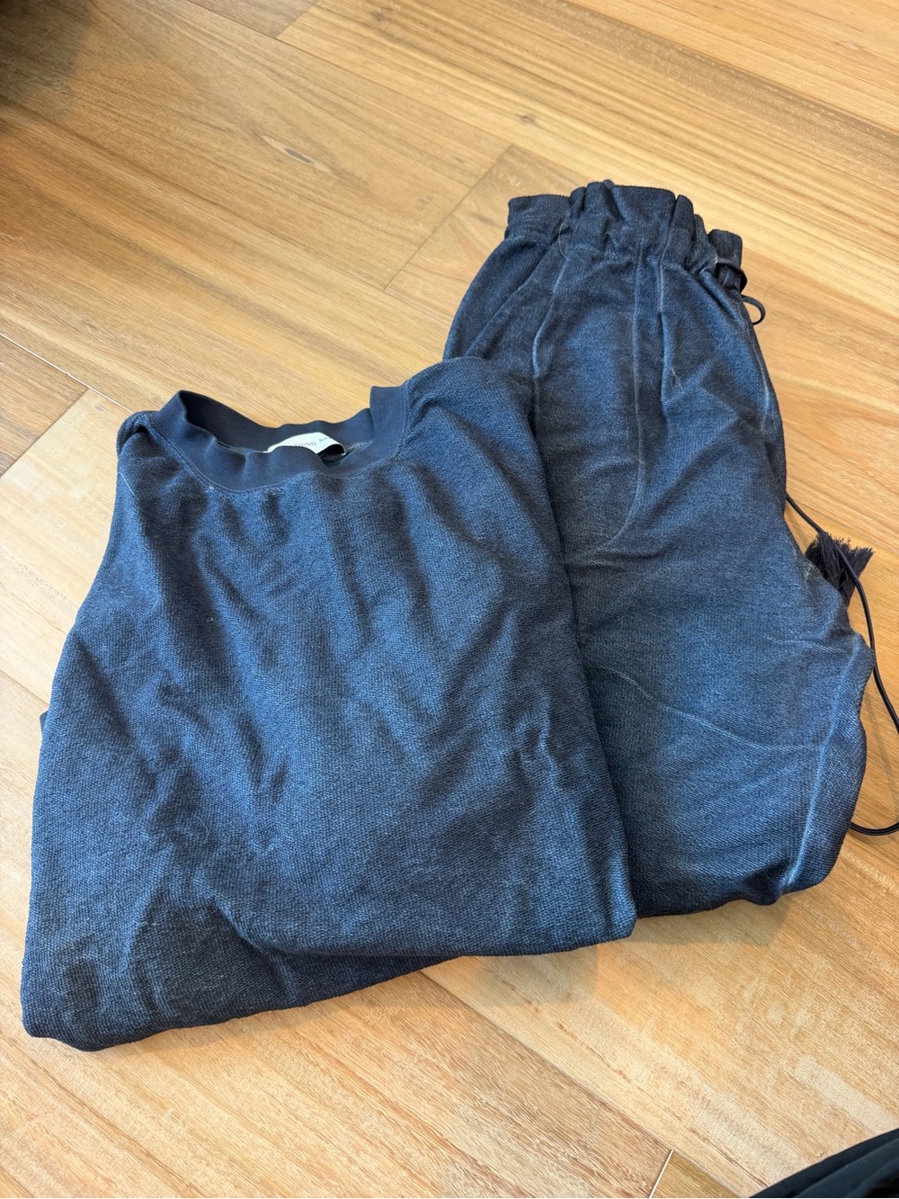 Something Navy dark blue pullover and pants Set